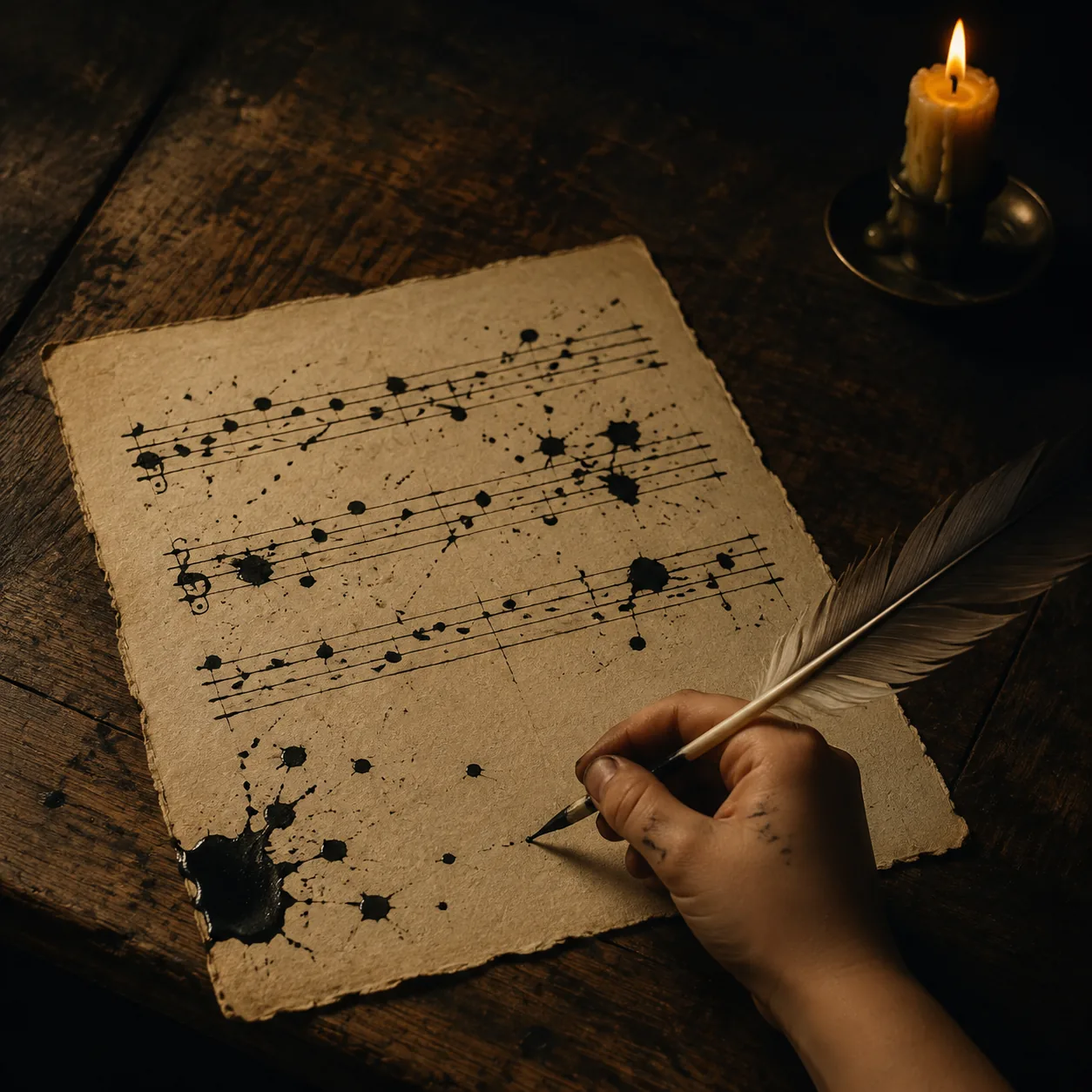 A concerto, at four or five. Pen dipped too deep.